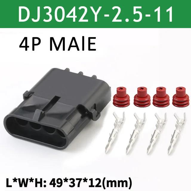 5/20/100 Sets Delphi Automotive Connector 2.5 Series 1 2 3 4 6 Pin GM Electrical Female Male Weather Pack Automobile Socket Plug