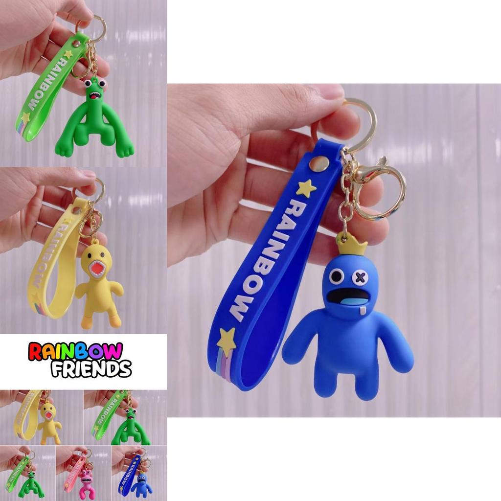 Colorful Roblox Rainbow Friends Keychain Bag Pendant For Kids Xmas Gift
