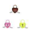 Small Heart Shape Pu Chain Bag With Foldover Top For Chic Travel And Leisure