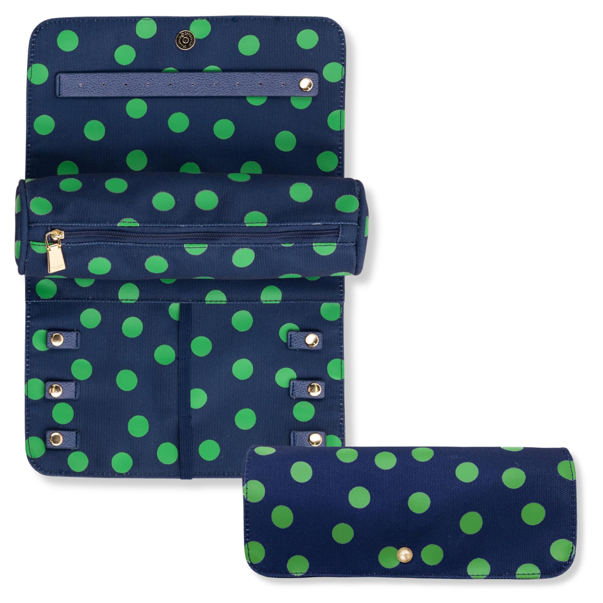 

Kate Spade New York Travel Jewelry Case Organizer Fabric Jewelry Box Cute Jewelry Organizer for Small Jewelry Rolls Women s Necklaces, Rings, зелений