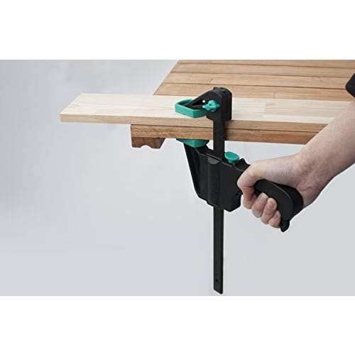 Kakuri Sangyo KAKURI Bar Clamp, 300mm, Ratchet Type, Curved Surface Compatible, V-Groove/Non-Slip Pad, Tightening, Spreading, Gripping, Clamping, DIY