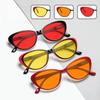 Fashion Cat-Eye Night Vision Glasses For Men And Women Red & Orange Lenses Blue Light Blocking Glasses Computer Goggles
