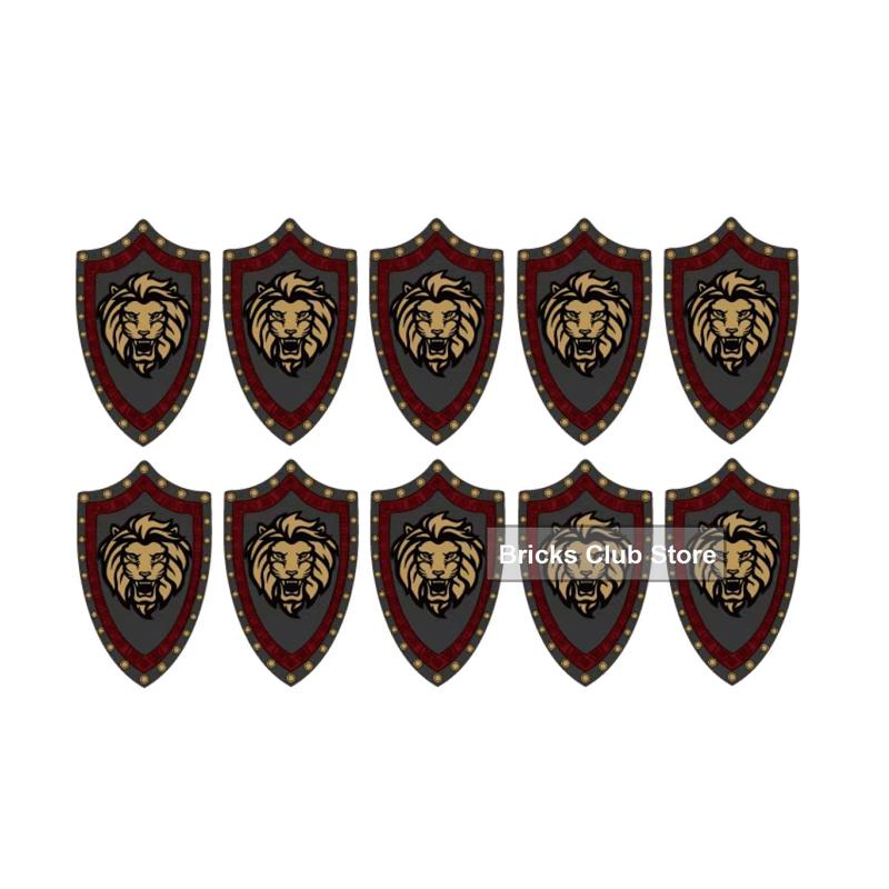 MOC Medieval Knights Building Blocks Accessories Plumes Pauldron Fence Helmet Shield Plush Cloak Soldier Weapons MOC Mini Bricks