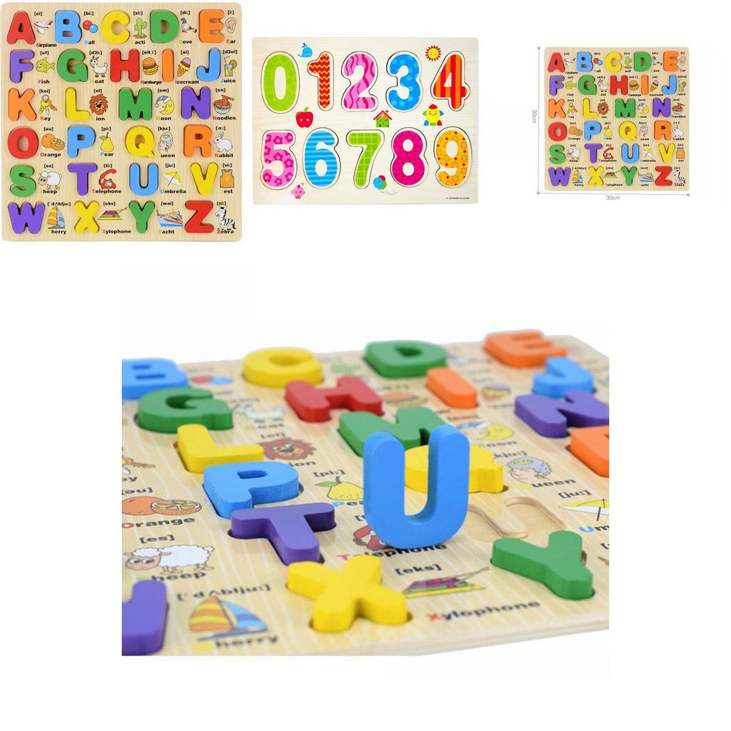 Quality Children Wooden Toy Alphabet Jigsaw Puzzle Educational Gift**