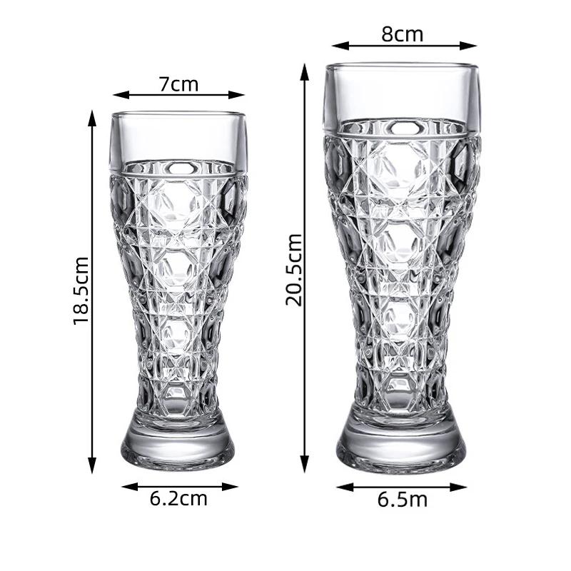 330ml/500ml Thickened Craft Beer Glass Home Beer Glass Craft Beer Cup Wheat Beer Glass Large Capacity Water Cup Bar Accessories