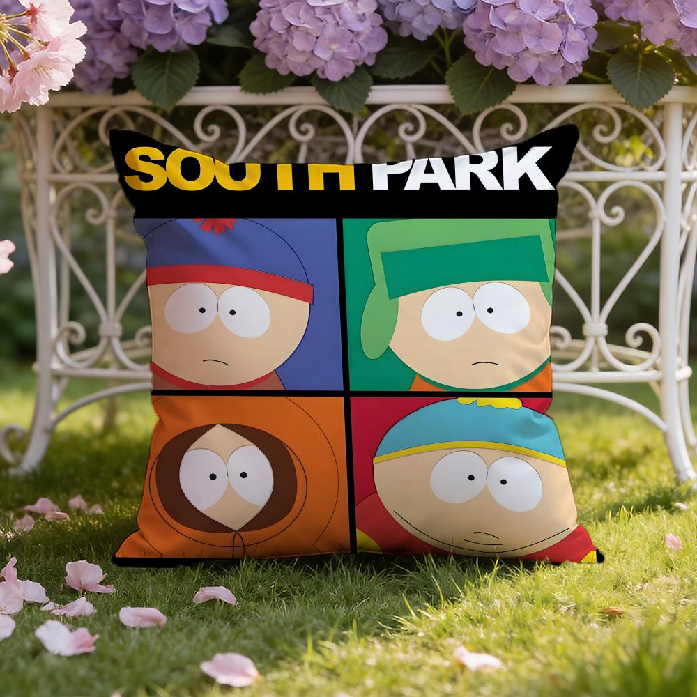 Cartoon Anime S-South P-Park Cushion Cover Home & Car Dual-Scene Pillow Cover: Reversible for Premium Comfort