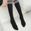 Yali Pohodlné Dámské Ponožky na stehnech Módní Černá Bílá Pruhované Podkolenky Vysoké Ponožky Dámské Bavlněné punčochy Okouzlující dívky