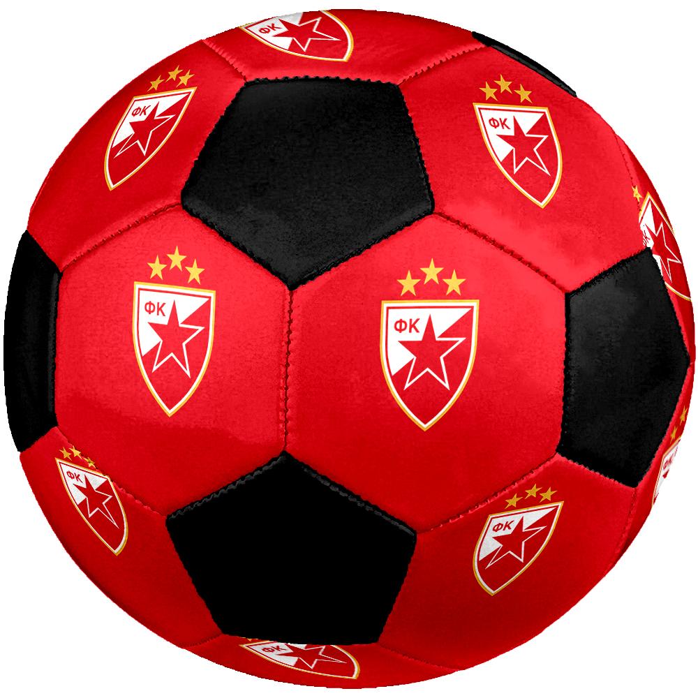 SIZE 5 Red Star Belgrade Soccer Ball Colorful All Ages Machine Stitched PVC Competition Ready Durable High-Bounce