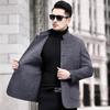 Autumn and Winter Double-sided Woolen Coat Middle-aged Fashion New Casual Men's Jacket Stand-up Collar Coat Dad Wear