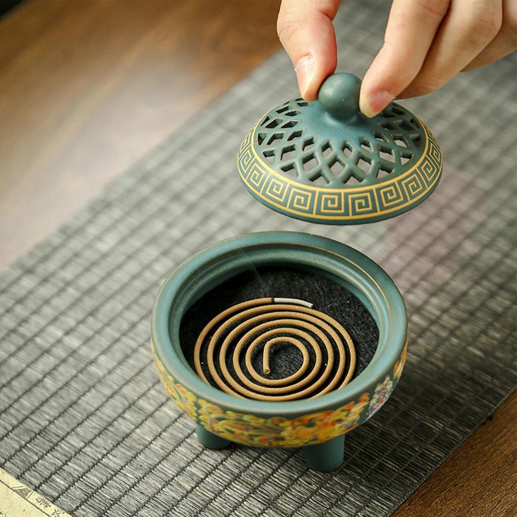 Coil Burner Backflow Creative Coil Holder Portable Censer Desktop Aromatherapy Ornament For Home Bedroom Spa Yoga Studio Camping