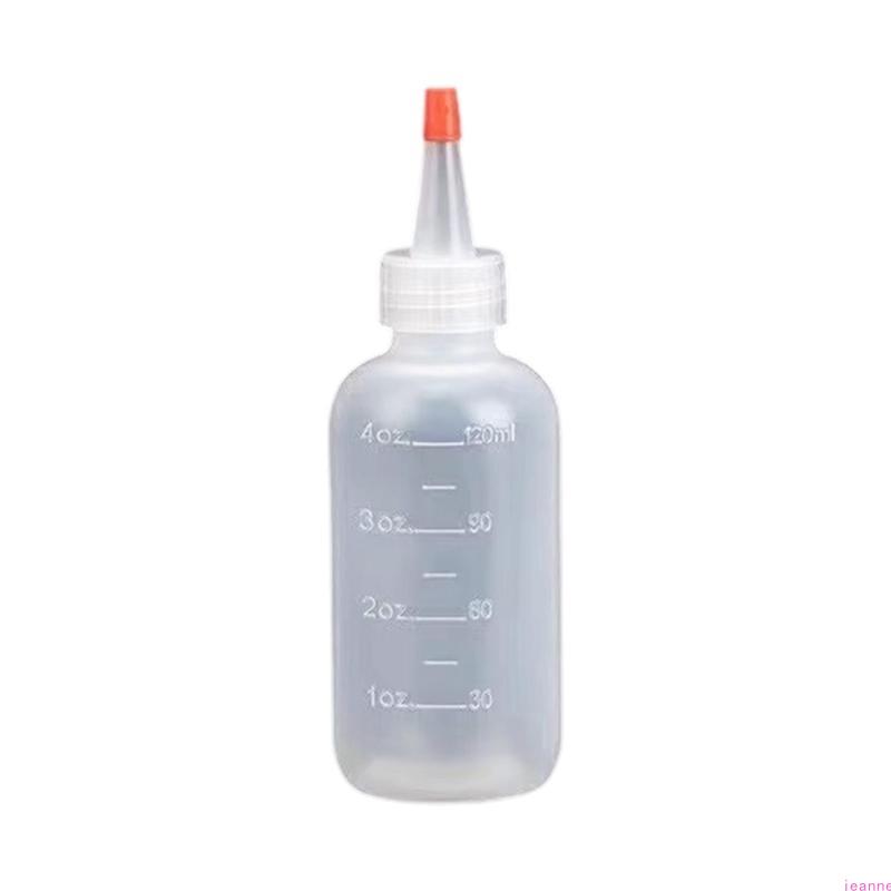 Plastic Hair Dyes Bottles Applicator Bottle with Tip Small Container Hair Dyes Bottles with Graduated for Liquid Storage