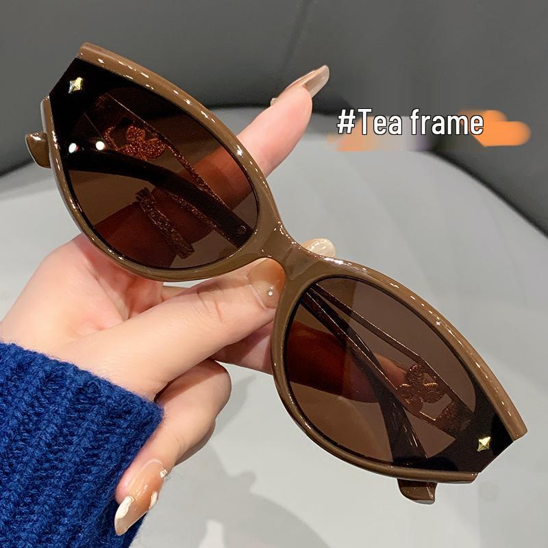 Women s Luxury Cat-Eye Sunglasses - Bright Wine Red, Lightweight Fashionable Sun Protection Sunglasses