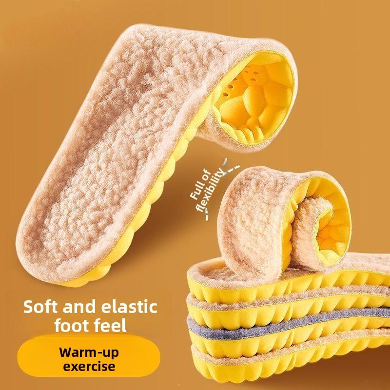 Winter Warm Insoles, Super Soft Insoles, Sports Fleece Thickened Height-increasing Insoles, Plush Insoles