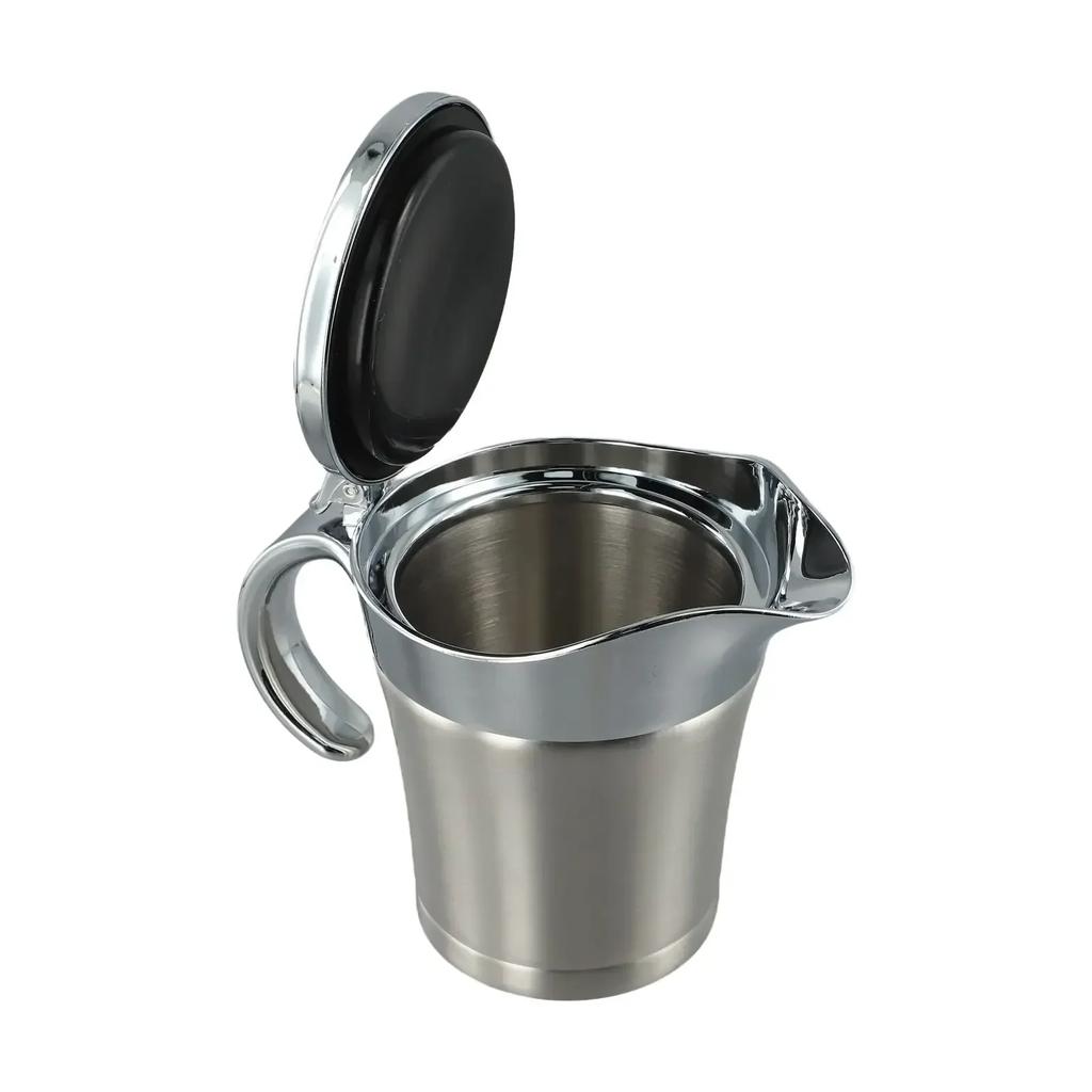 Stainless Steel Double Insulated Gravy Boat with Hinged Lid for Sauces and Dressings 450ML and 750ML Options Available