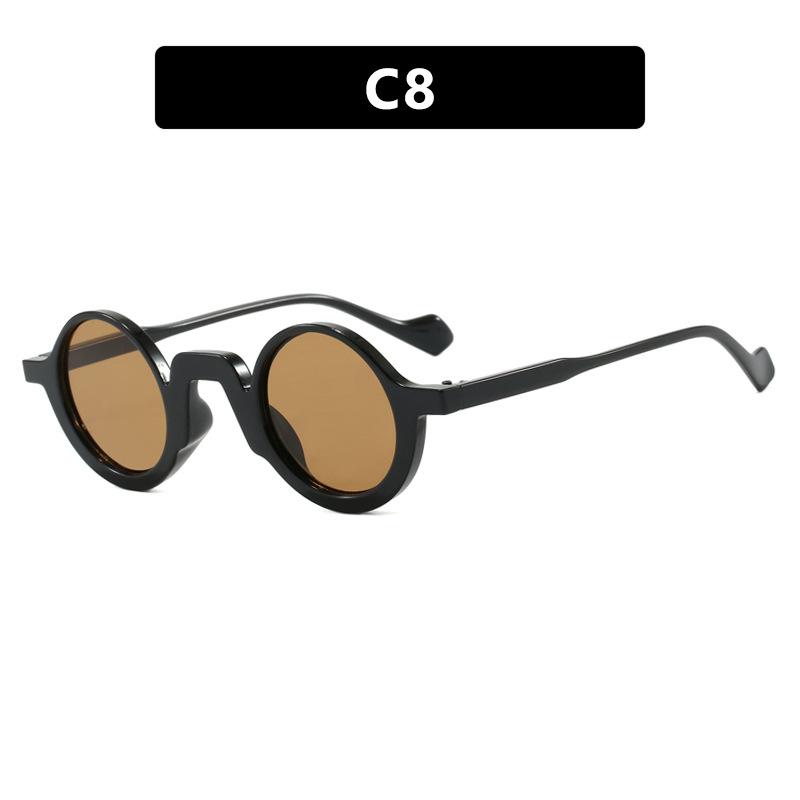 New Fashion Personalized Round Frame Women'S Sunglasses Outdoor Neutral Travel Street Photography Uv400 Sunscreen Glasses