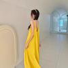 Thailand Sanya Travel Wear Backless Beach Dress Women's Seaside Vacation Photo Clothes Super Fairy Suspender Dress