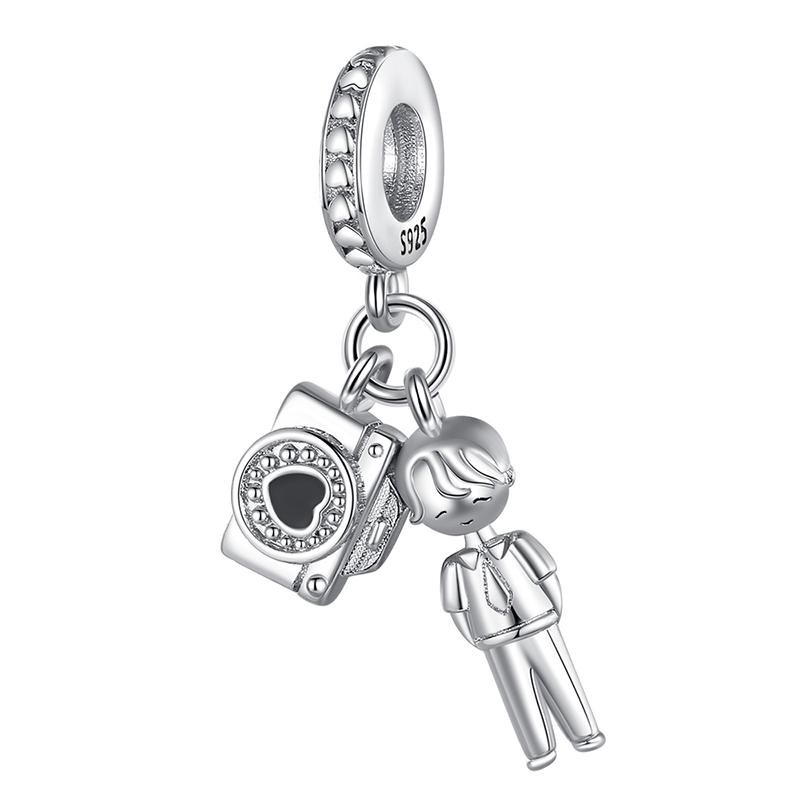 Eiffel Tower Cute Pet Music Ultimate Simplicity 925 Silver Theme Charms Beads Fit 3mm Bracelets DIY Fine Jewelry Making
