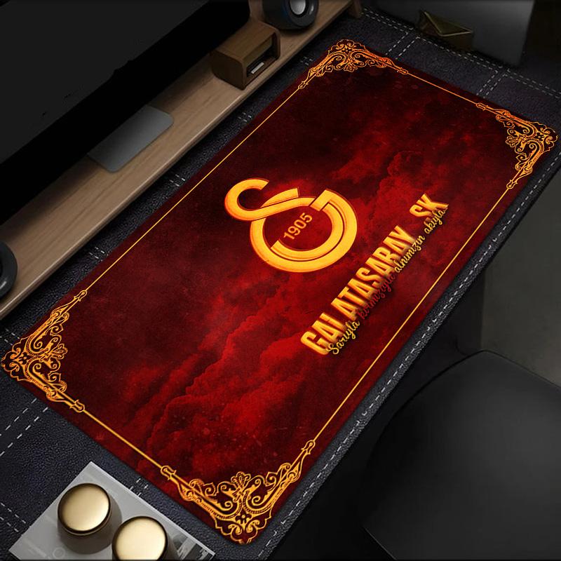 Galatasaray Fußballverein Mauspads, Gummiunterseite, Mauspads für Gamer und Bürogebrauch, Gaming-Schreibtisch, Leicht zu reinigende Matte Weihnachts-Fan-Geschenke