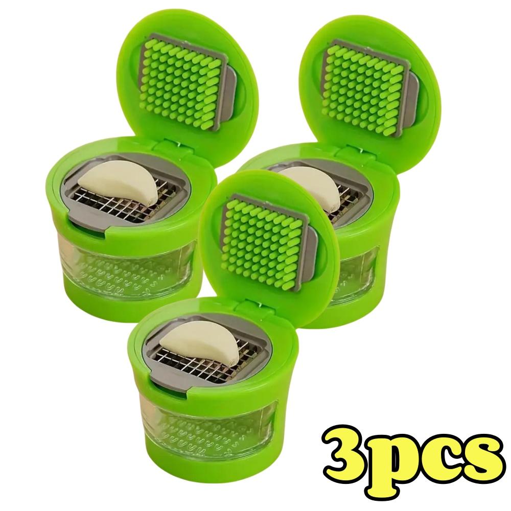 Multi-functional Stainless Steel Garlic Press Easy Manual Portable Vegetable Cutter Kitchen Gadget Tool For Home Cooking BBQ