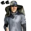 Solar Fan Hat with Neck Flap USB Rechargeable UV Dual Cooling Fan Fishing Hat Foldable Men Women Fisherman Hiking Mou