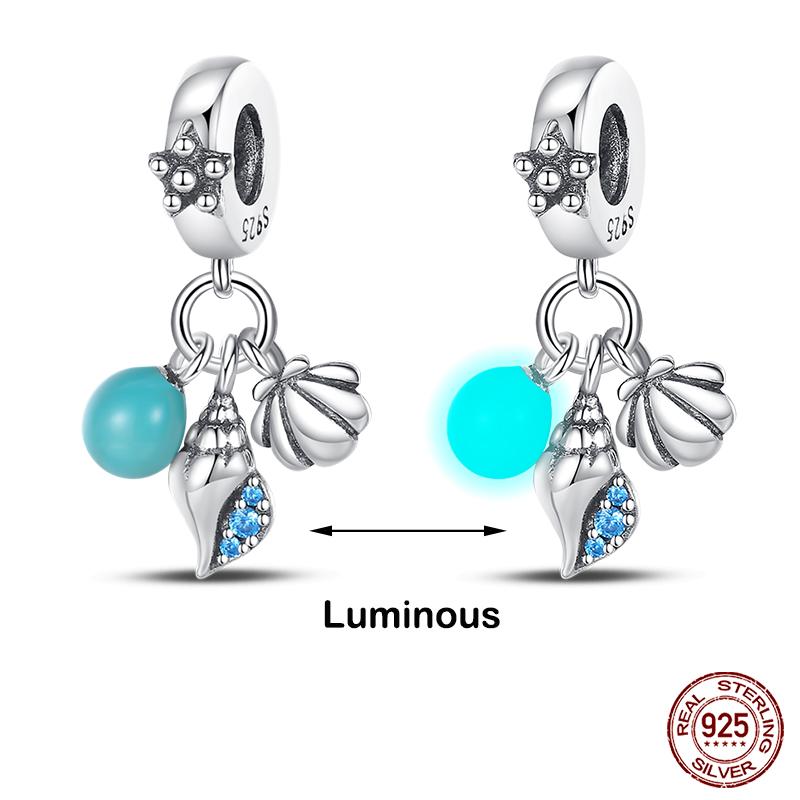 Kupferfarbene Im Dunkeln leuchtende Glühwürmchen Honigbiene Stern Anhänger Perlen Passen Qikaola Original Armbänder Feiner DIY Schmuck Geschenk