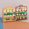 1/12 Dollhouse Display Shelf Bakery Shelf Flower Stand Model Toy House Mini Furniture Decoration Dollhouse Accessories
