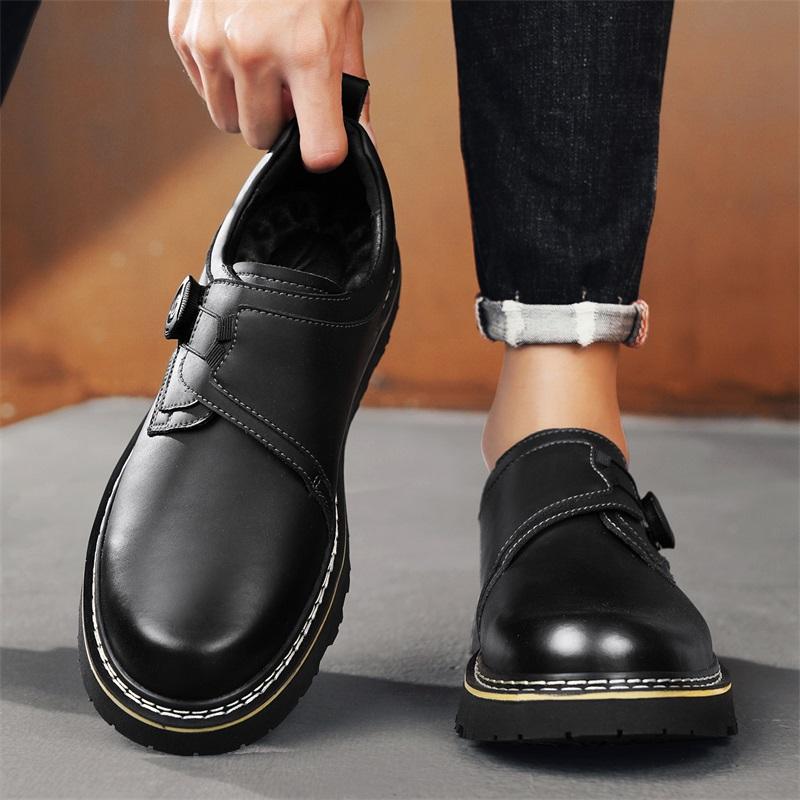 Fashion Four season casual men's leather shoes Fashion designer style Work and office Leisure Business 38-46 Trendy plus size NEW