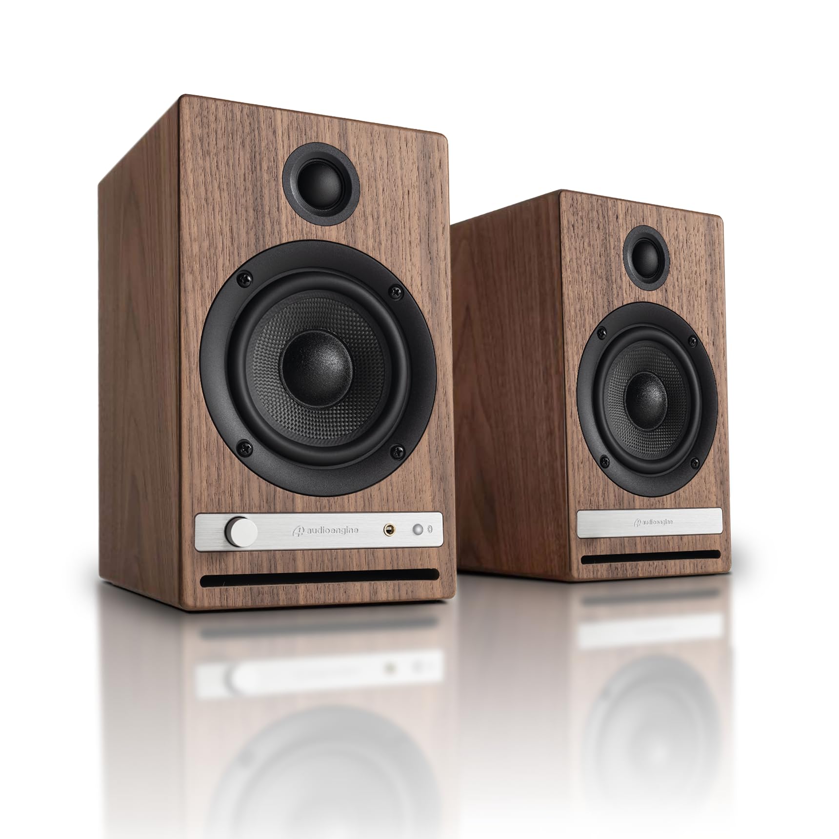 

HD4 Wireless Powered Speaker l Bluetooth aptX HD DAC amplifier l AUX USB subwoofer connection []Audioengine compatible/Built-in Wired/wireless