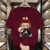 Fun Cartoon Labbubu Loose Short-sleeved T-shirt Round Neck Top Unisex