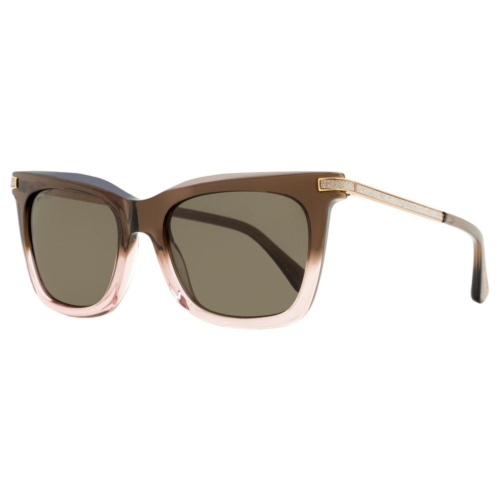 

Jimmy Choo Women s Rectangular Sunglasses Olye 08M70 Brown Nude Gold 52mm 08m70