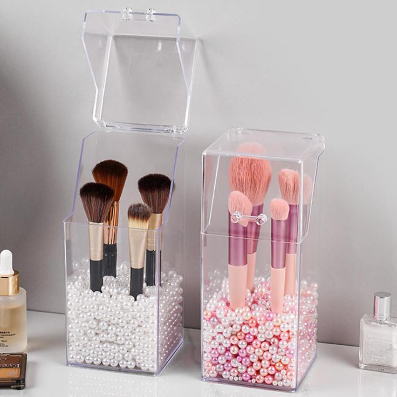 Clear Disposable Mask And Emesis Bag Storage Box Makeup Brush Storage Box Multifunctional Durable Practical Organizer Rack