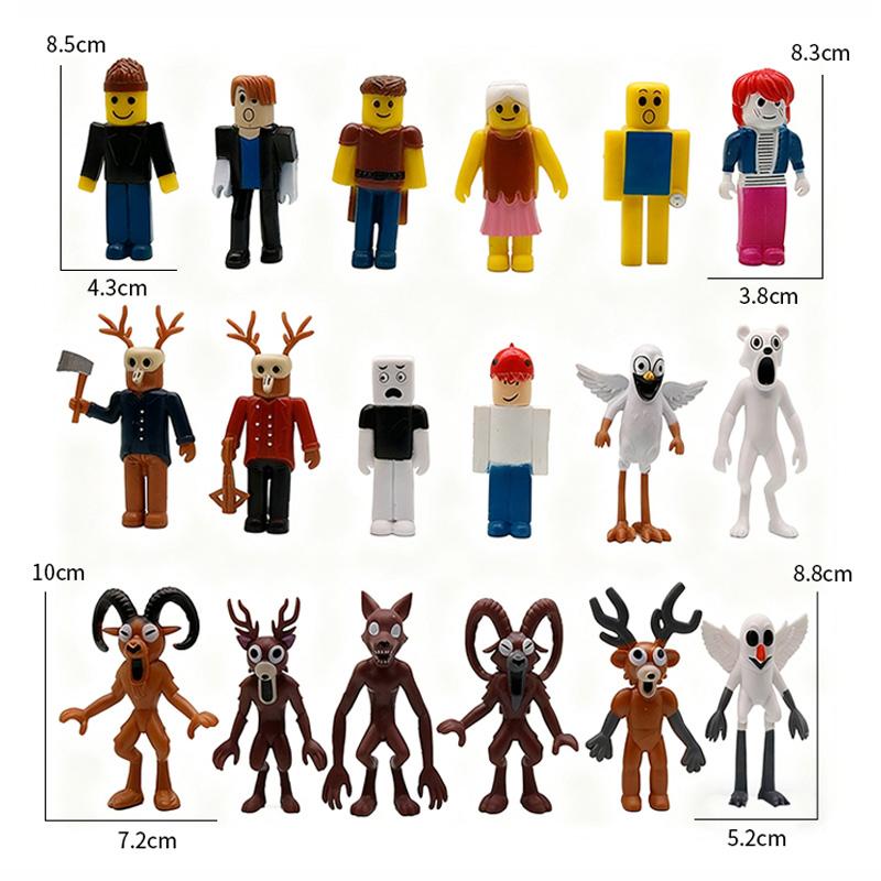 18pcs 99 Nights In The Forest Figurine Set Owl Goat Wolf Deer Plastic Animal Toys Gift for Kids Collection