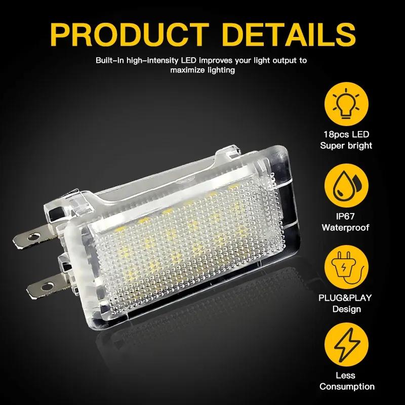 2pcs LED Trunk Compartment Interior Light For Opel Astra E F G H Agila Omega Corsa C Vectra Ignia Convertible Glove Box Lamp