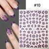 1pc 3D Pink Glitter Flower Nail Art Stickers Kawaii Sakura Daisy Nail Decals Self Adhesive Diy Spring Summer Nail Supplies