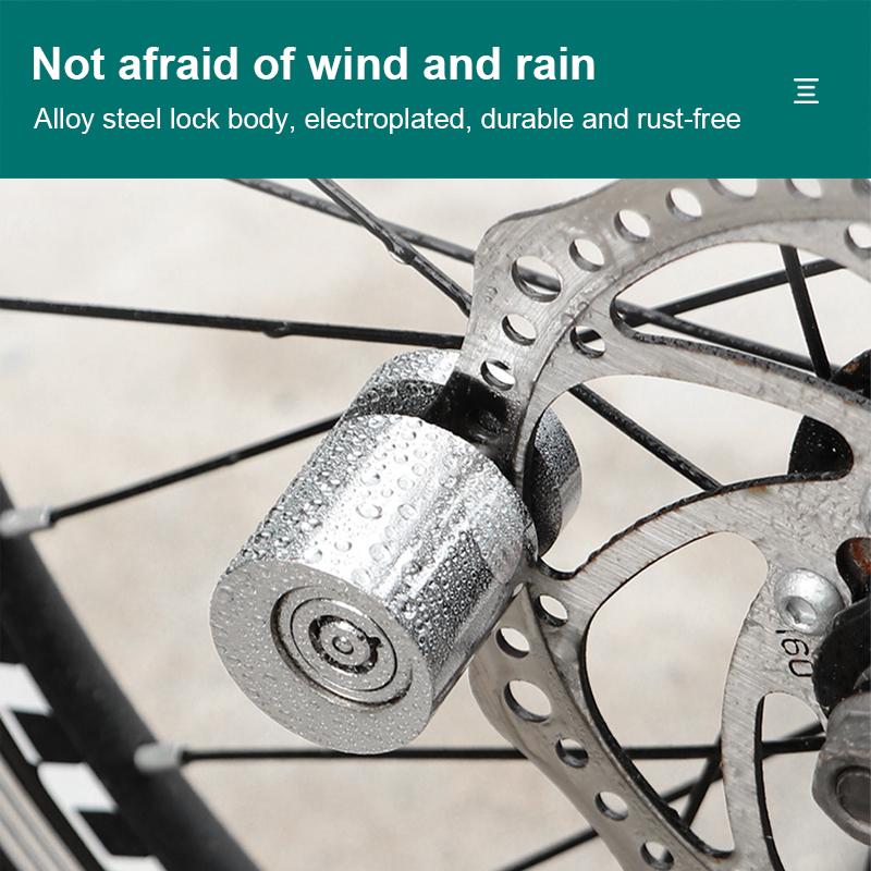 SEAMETAL Disc Brake Lock Motorcycle Mini Security Wheel Disk Lock Zinc Alloy Steel Anti Theft Disk Lock for Motorbike Bicycle Scooter