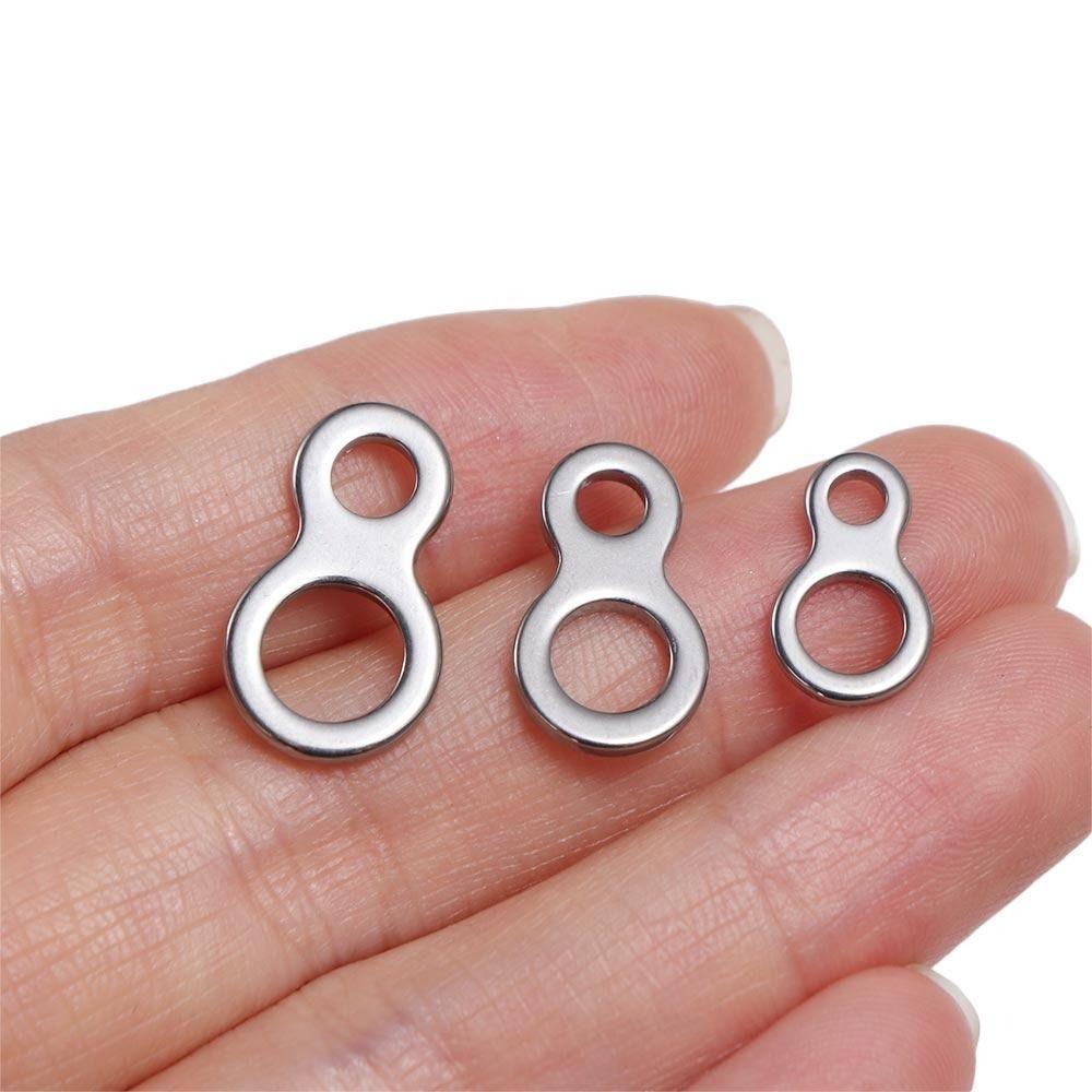 10Pcs 8 Shape Double Hole Link High Strength Trolling Connector Fishing Connector Ring Trolling