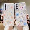 Niche Fresh Floral Mobile Phone Case Suitable for Samsung S25 Galaxy A36S24 S23U Rubber Soft Shell A56A26