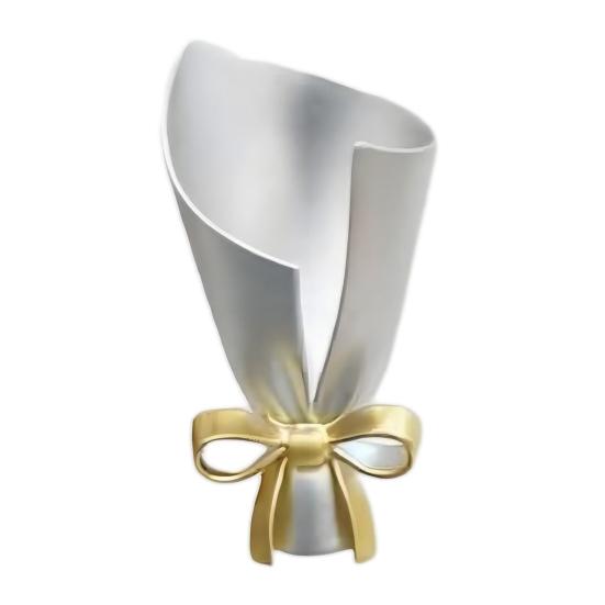 

Brooch Miniature Vase Design Lightweight Alloy Brooch with Bowknot Smooth Lustrous Finish Wearable Pin Art Accessory золотистый