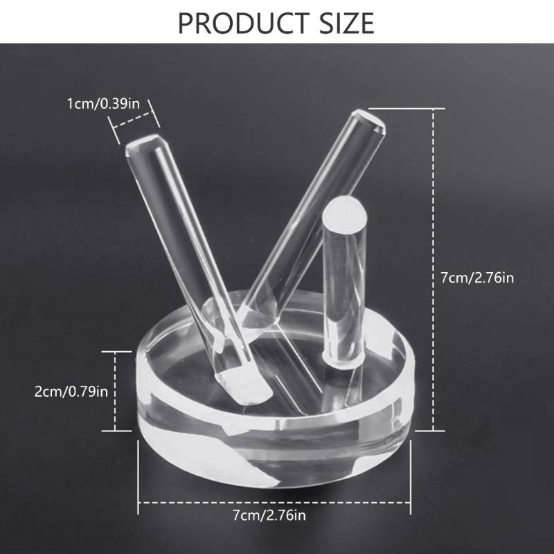 5/7cm High Three Legs Baseball Holder With Clear Base No Tool Needed Souvenirs Display Rack for Home Shop Decoration