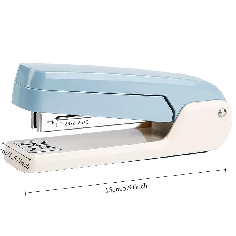 1pc 360° Rotatable Stapler with Staple Remover, Heavy Duty Stapling Machine for Home Office, Large Capacity & Strong Clutch