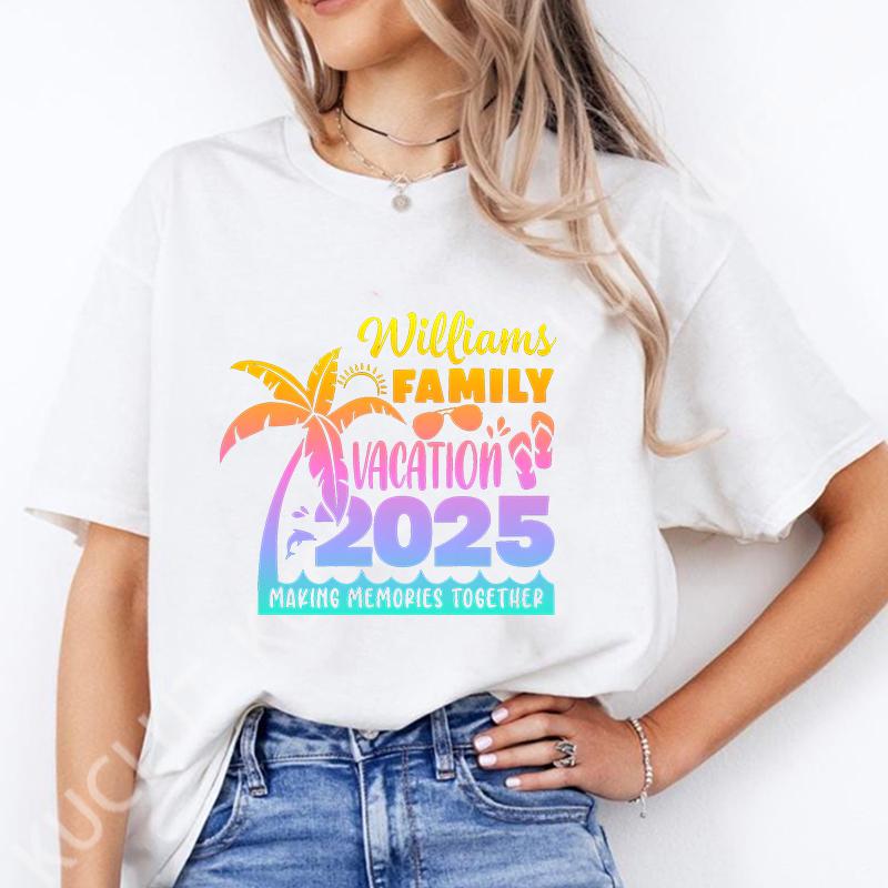 Family Cruise Vacation 2025 T-shirt Making Memories Together Tees Summer Trip Squad Graphic Tops Holiday Travel Kids Clothing