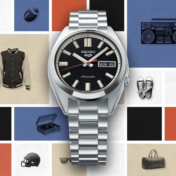 Seiko 5 Sports SBSA255 Men's Watch - Mechanical Automatic (with Manual Winding) - Black Dial