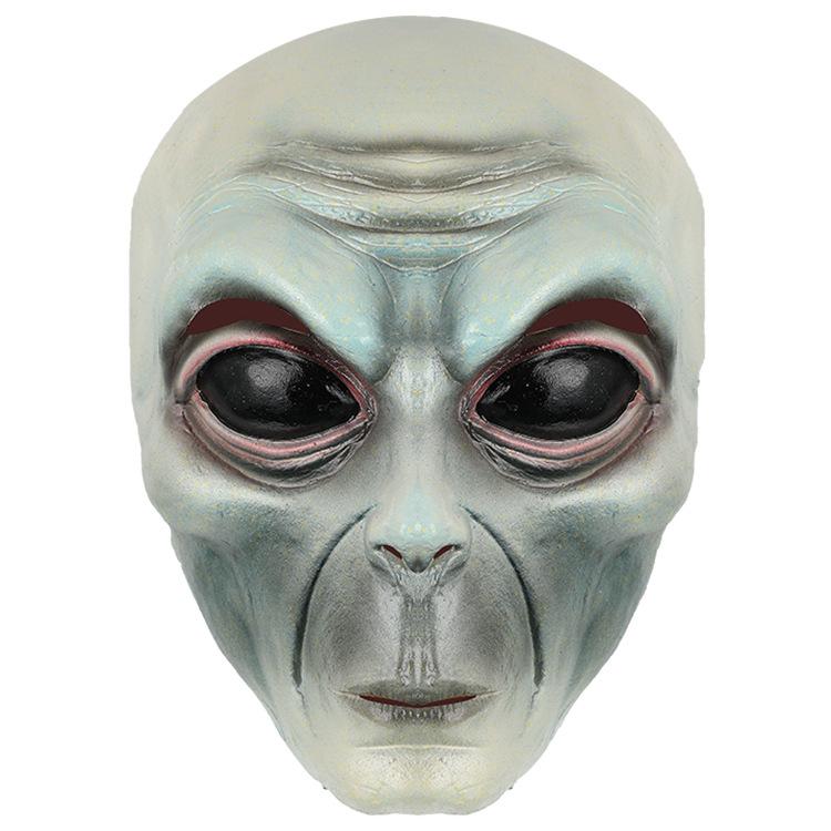 Maschera decorativa di Halloween per la testa di alieno più venduta, realizzata in materiale lattice, per COS Bar Escape Room
