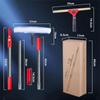 3x Glass Cleaning Scraper Set for Long Reach Extendable Squeegee Window Cleaner for Patio Bathroom Shower Garden High Window