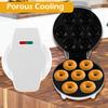 Mini-Donut-Maker 1200W Antihaft-Donut-Maker-Maschine 7 Löcher Runder Elektrischer Donut-Maker mit Anti-Rutsch-Füßen für die Küche