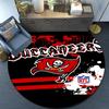 Tampa Bay Buccaneers Logo Round Rug for Livingroom,Bedroom, Palyroom, Chair Rug, Area Rug, Circle Carpet, Large Size Fan Christmas Gift