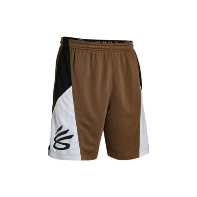 Pantalones cortos de baloncesto para hombre Curry Splash Color Block Cintura Elástica Marrón 1380327-498