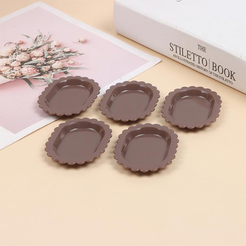 4/5PCS Candy Color 1/12 Dollhouse Miniature Nordic Food Plate Doll House Mini Play Kitchen Furniture Accessories