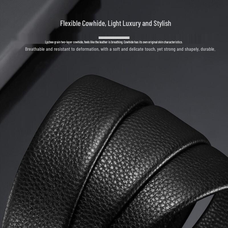 ZIPPO Men's Cowhide Leather Automatic Buckle Belt