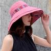 Ethnic style double-sided bucket hat women's big edge Internet celebrity versatile summer hat women's sun protection hat sun hat spring and autumn